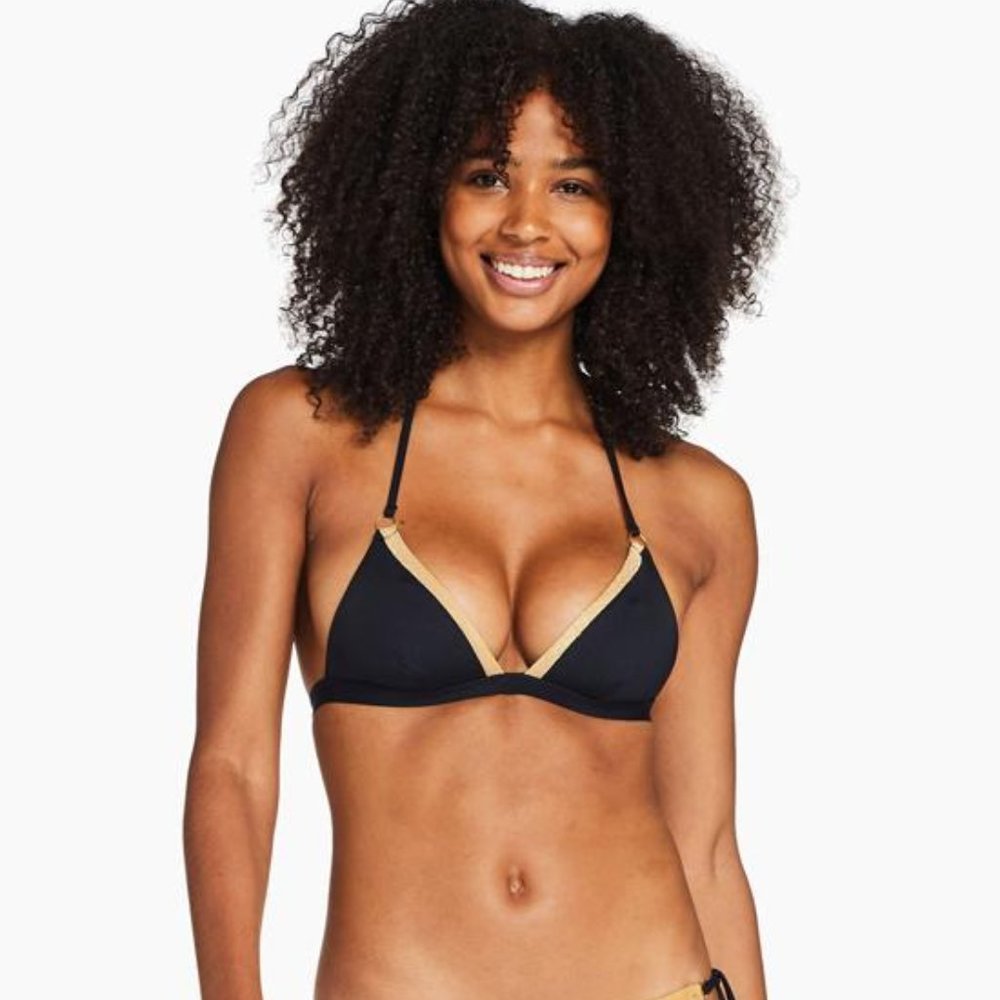 NWT Vitamin A Stardust Metallic EcoLux Halter Top sz Small